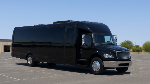 Exterior of Charter Bus Company Harlingen's 35 Passenger Minibus in Harlingen
