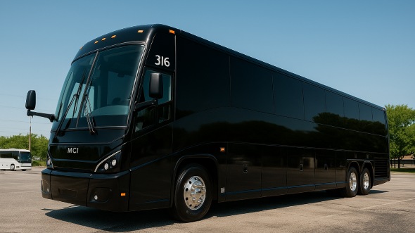 Exterior of Charter Bus Company Harlingen's 55 Passenger Charter Bus in Harlingen
