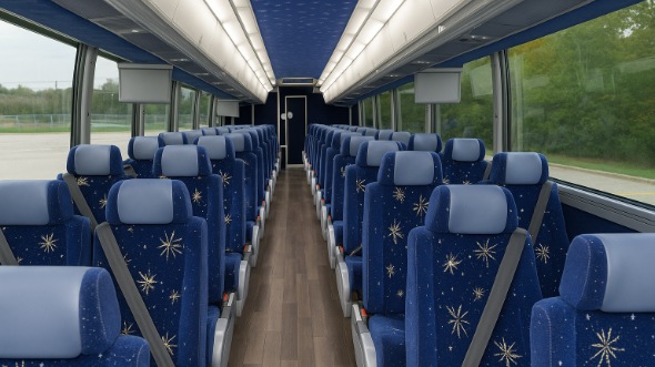 Interior of Charter Bus Company Harlingen's 56 Passenger Charter Bus in Harlingen