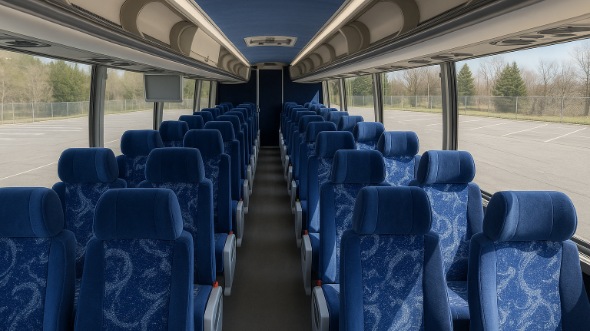 harlingen 56 passenger charter bus inside