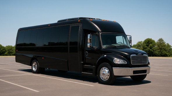 Exterior of Charter Bus Company Harlingen's Party Bus in Harlingen
