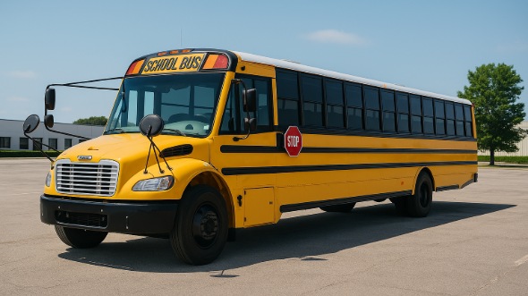 Exterior of Charter Bus Company Harlingen's School Bus in Harlingen